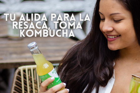 "Descubre cómo la Kombucha puede ayudar a mitigar la resaca"