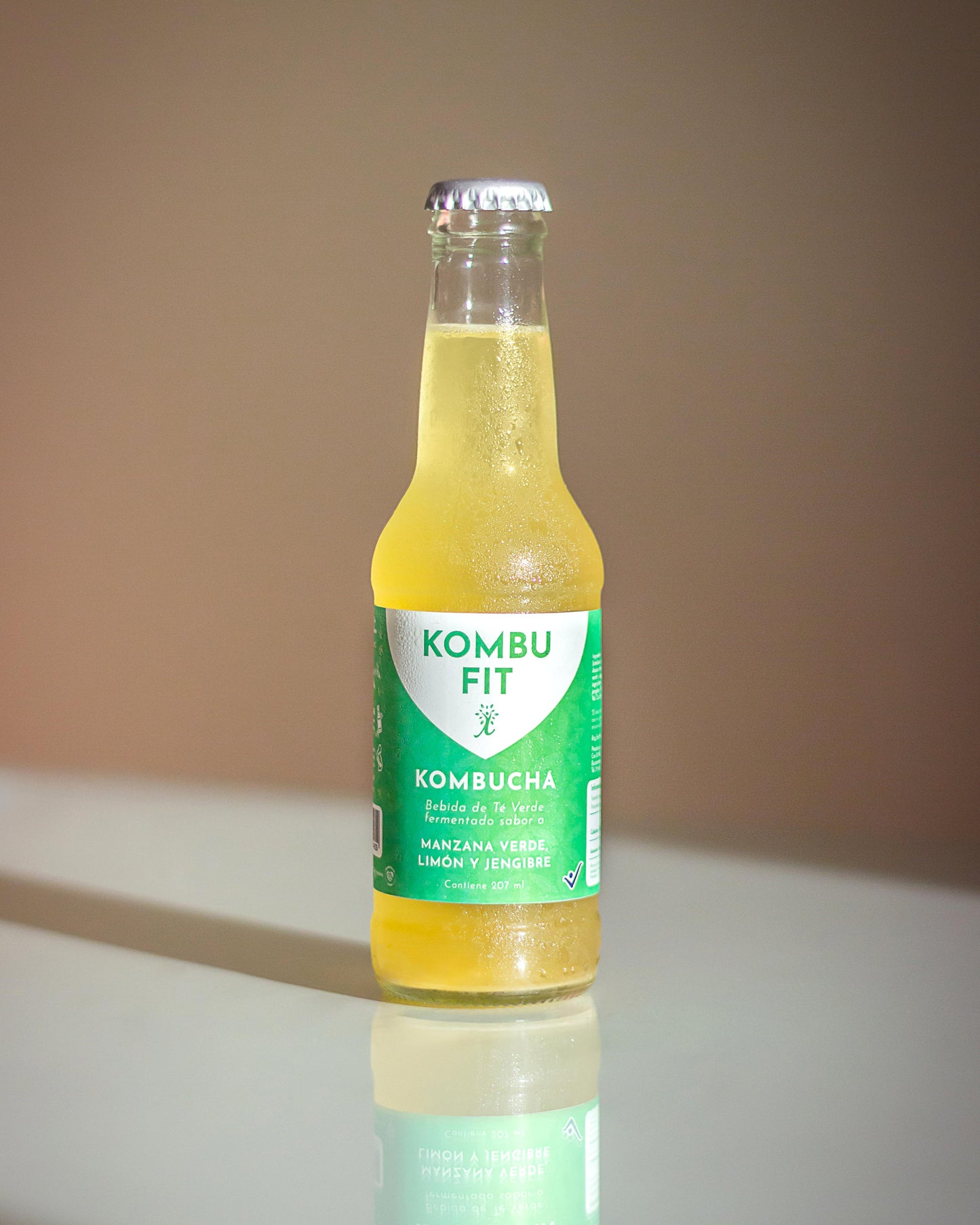 Kombucha manzana verde, limón, jengibre