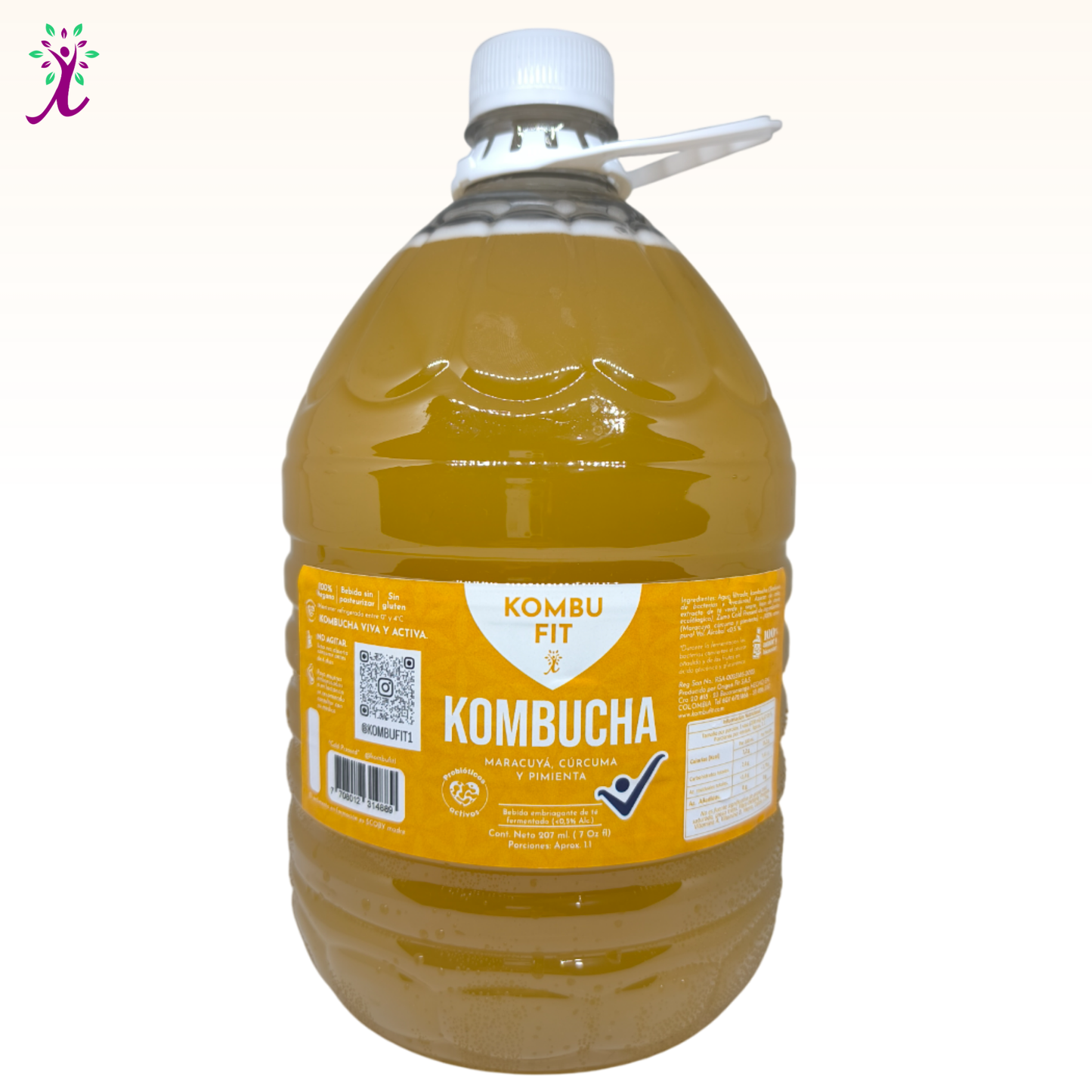 Kombucha Maracuyá, cúrcuma y pimienta