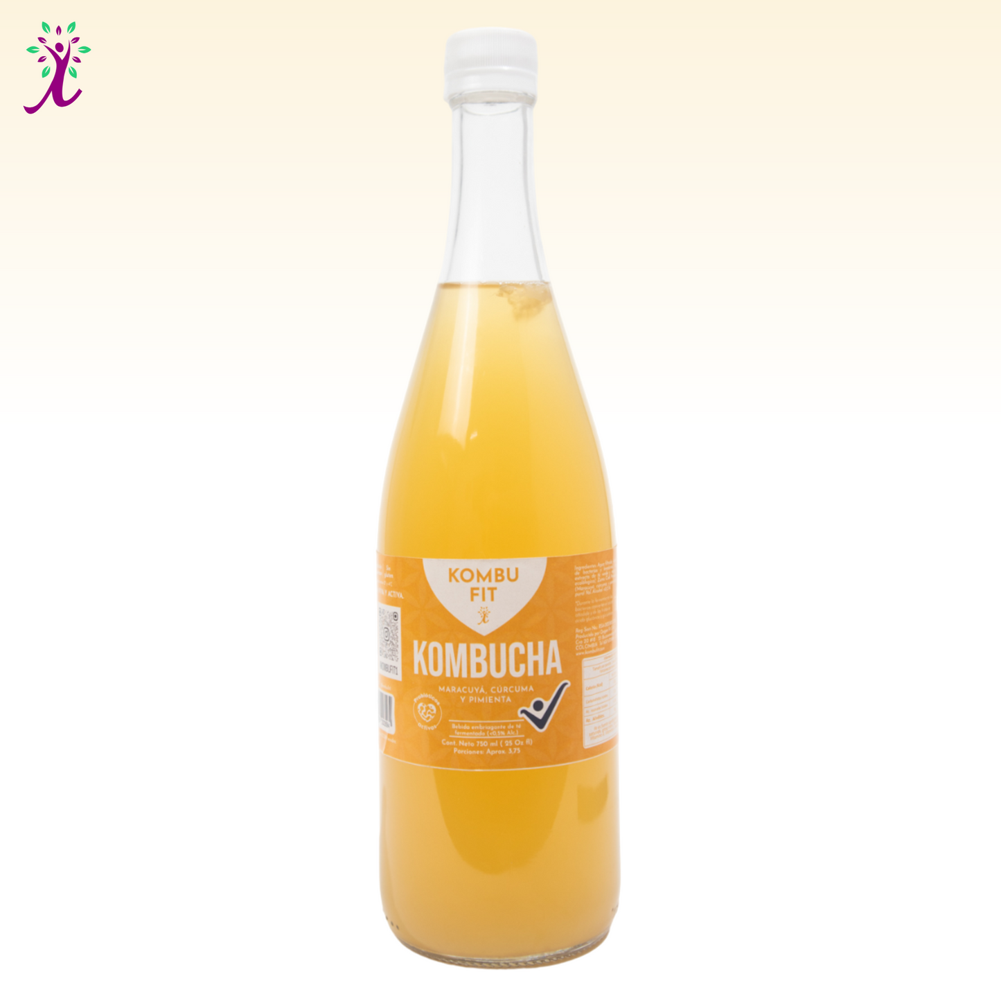 Kombucha Maracuyá, cúrcuma y pimienta