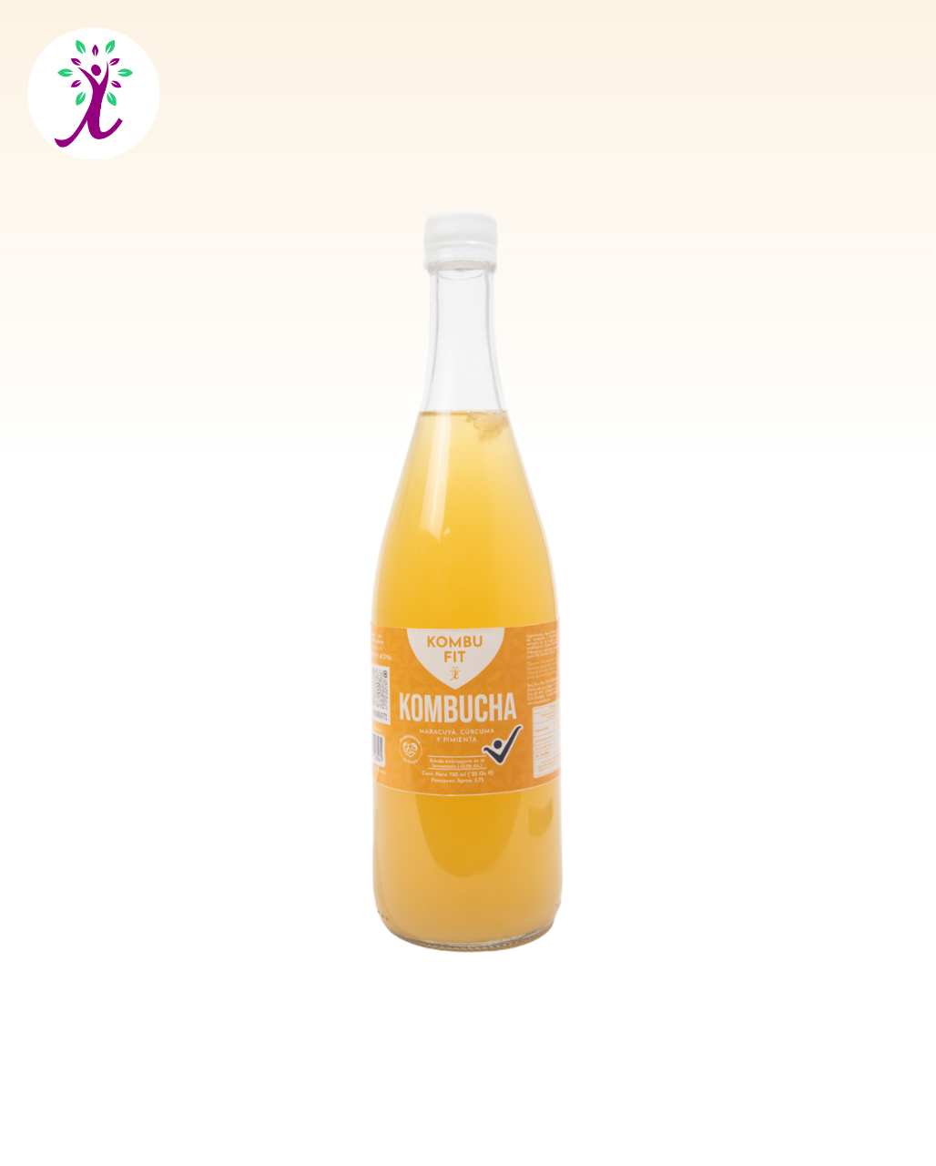 Kombucha Maracuyá, cúrcuma y pimienta