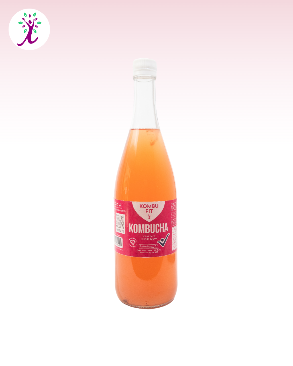 Kombucha Cereza, hierbabuena