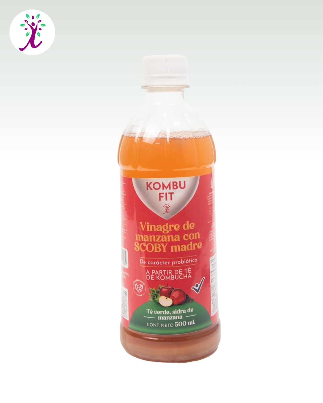 Vinagre de sidra de manzana con SCOBY madre y Té verde