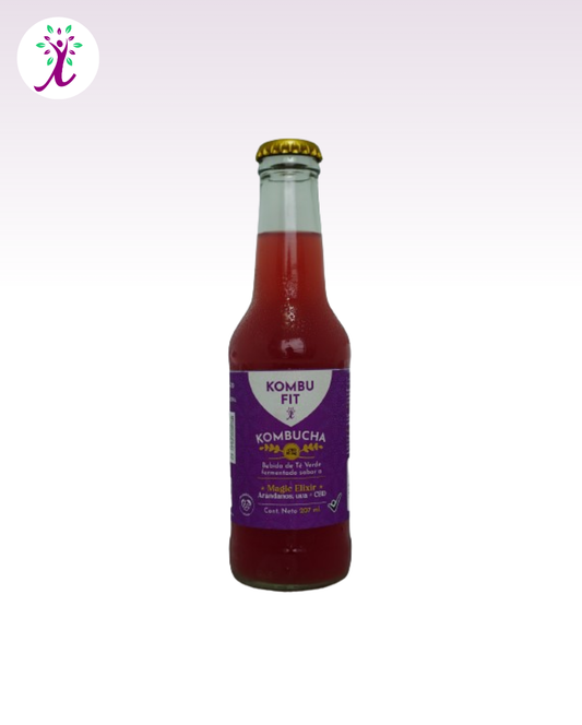 kombucha + CBD (cannabis medicinal) de uva y  arándanos