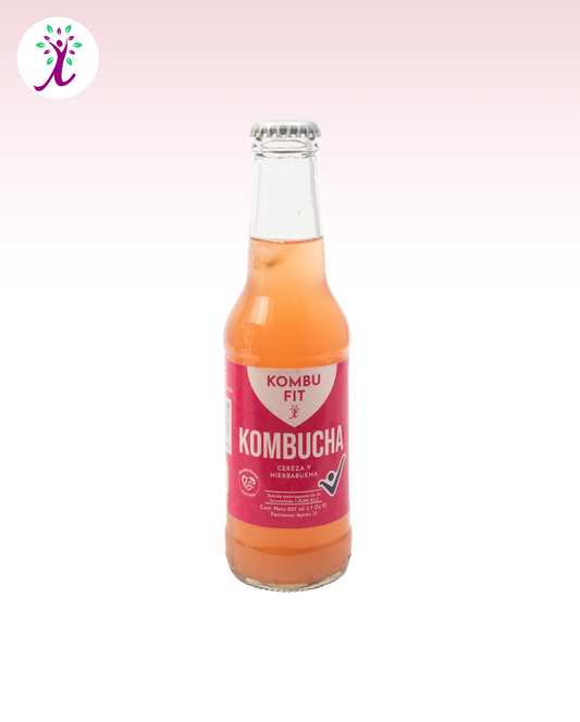 Kombucha Cereza, hierbabuena
