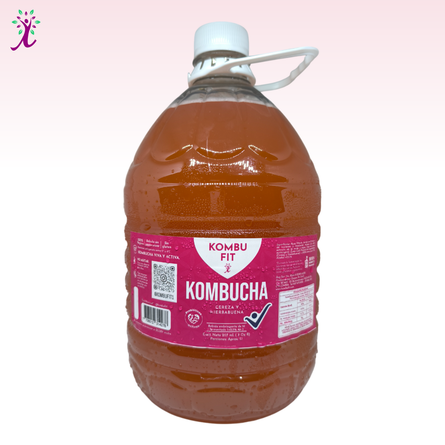 Kombucha Cereza, hierbabuena