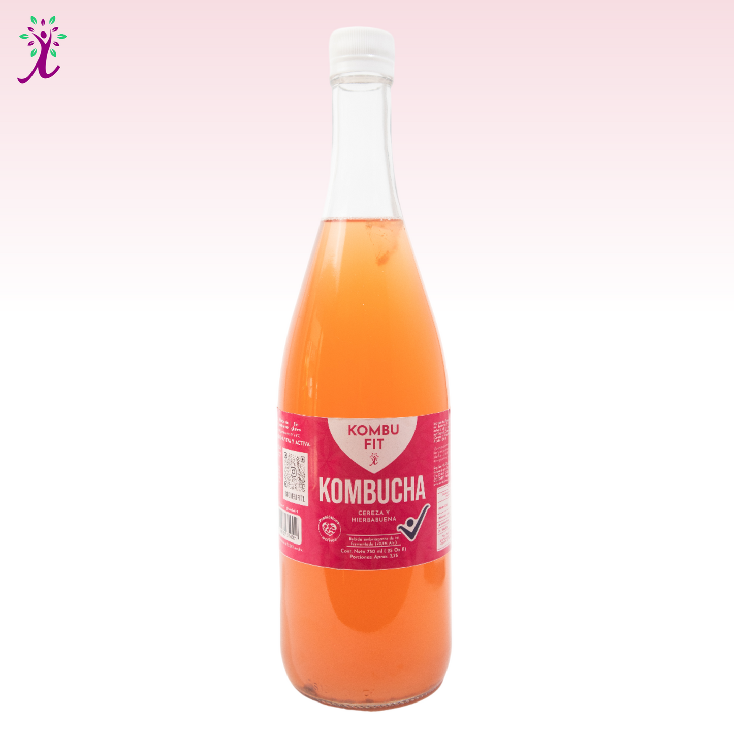 Kombucha Cereza, hierbabuena