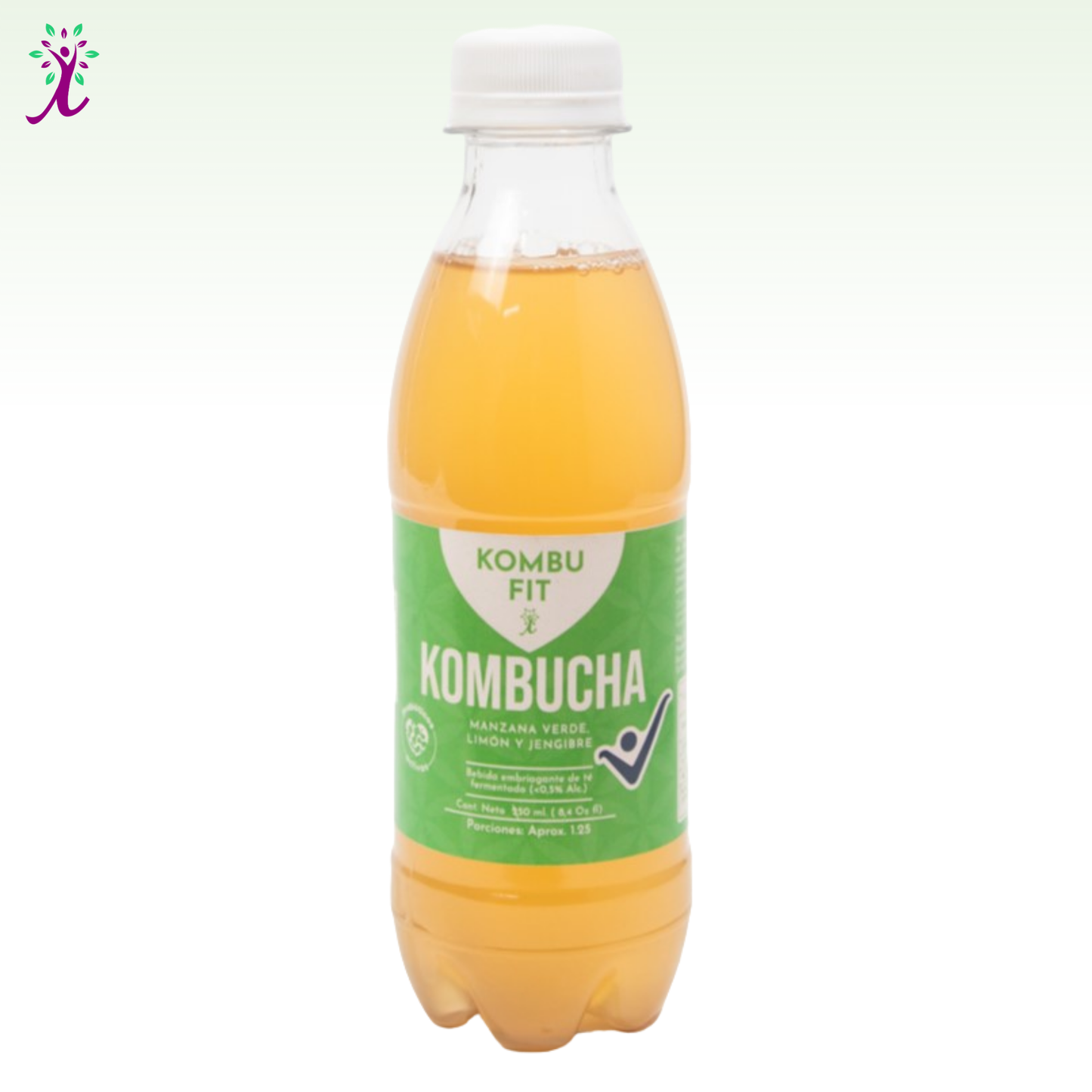 Kombucha  manzana verde, limón, jengibre