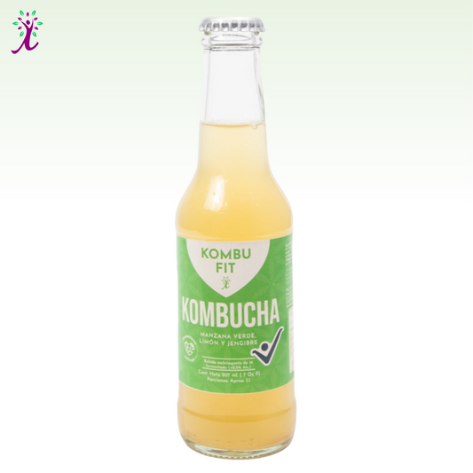Kombucha  manzana verde, limón, jengibre