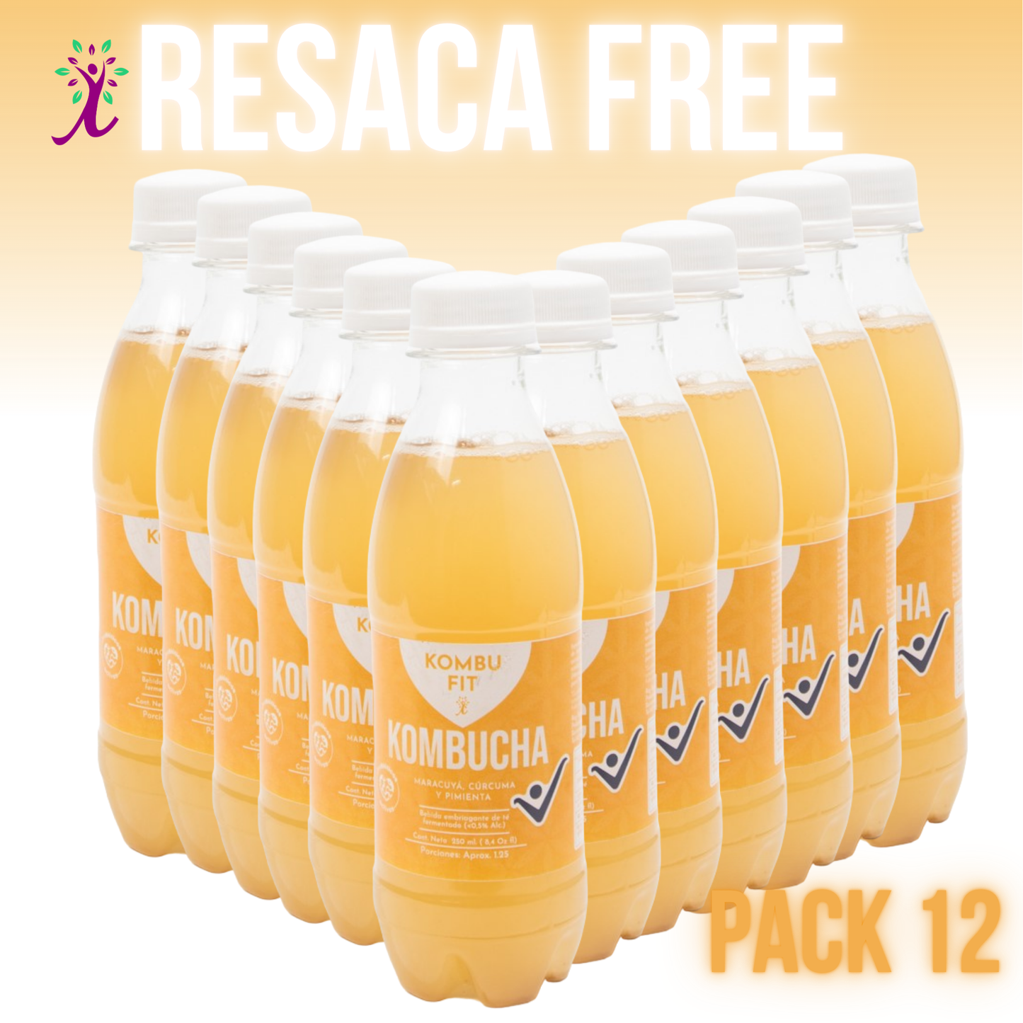 Kombucha maracuyá, cúrcuma y pimienta