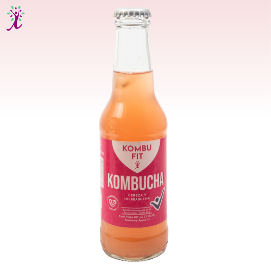 Kombucha Cereza, hierbabuena