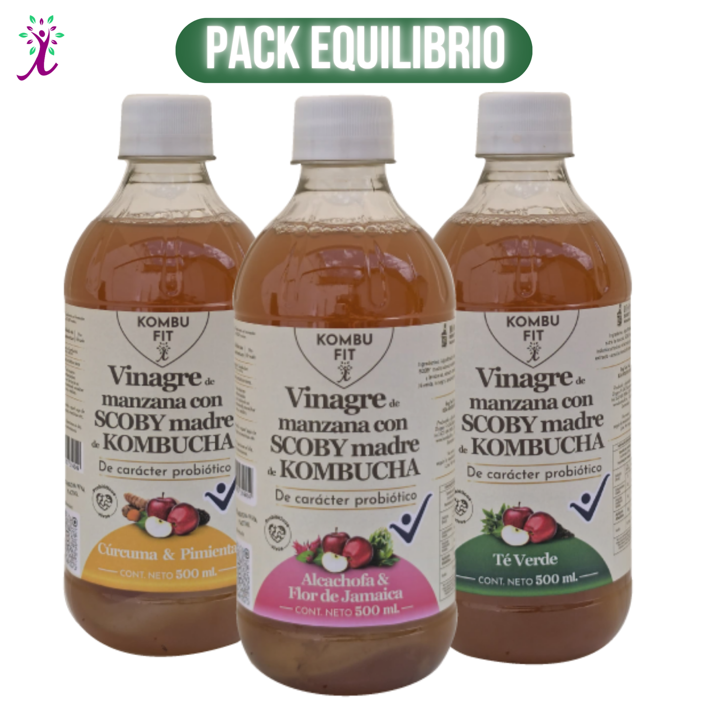 Vinagres de sidra de manzana con scoby madre de kombucha